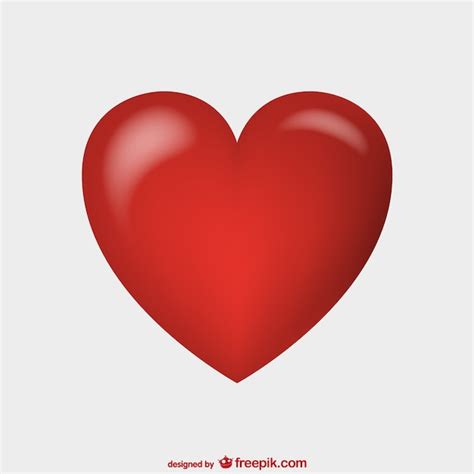 Free Vector Shiny Red Heart Vector