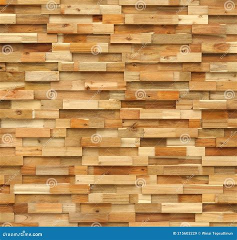 Wooden Tile Wall Made From Pieces Of Wood Scrap Stock Image Image Of