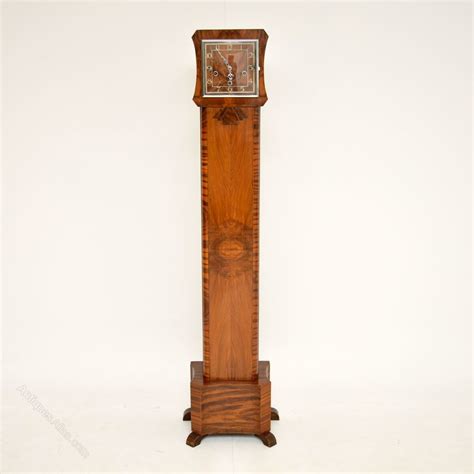 Antiques Atlas 1930s Art Deco Walnut Long Case Grandmother Clock