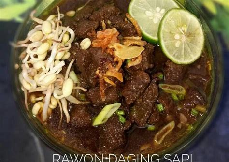 Banyak memang resep masakan rawon, namun kuahnya kadang cemplang dan kurang enak, sehingga bunda dan sis malam. Rawon Daging Sapi II #Dandelion | Recipe | Food, Cooking ...