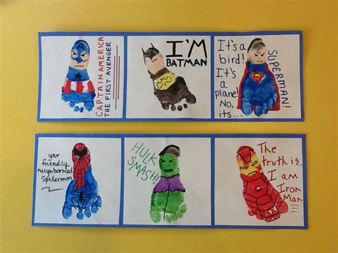 Superhero Footprint Craft Infanttoddler Room Captain