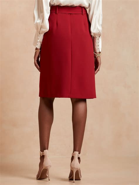 belted bistretch pencil skirt banana republic factory
