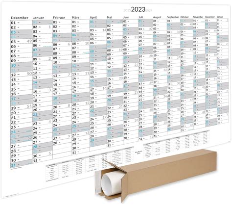 Xxl Wall Calendar Year Planner 2023 100 X 70 Cm Rolled In Poster Size