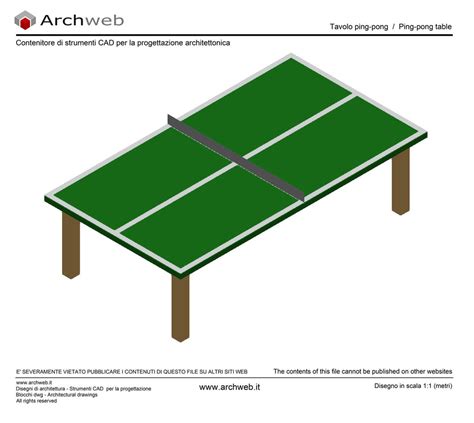 Tavolo Ping Pong 3d 01 Dwg
