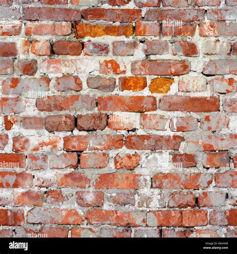 Seamless Texture Of An Old Red Brick Wall Grunge Architecture Pattern