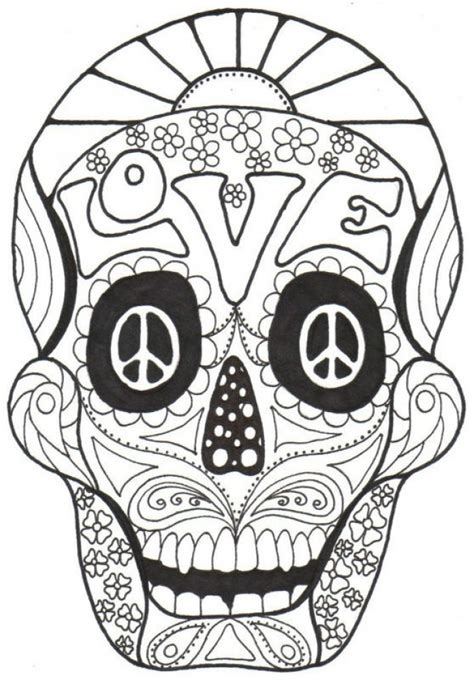 32 Crayola Sugar Skull Coloring Book Skulls Rachelmintz Images