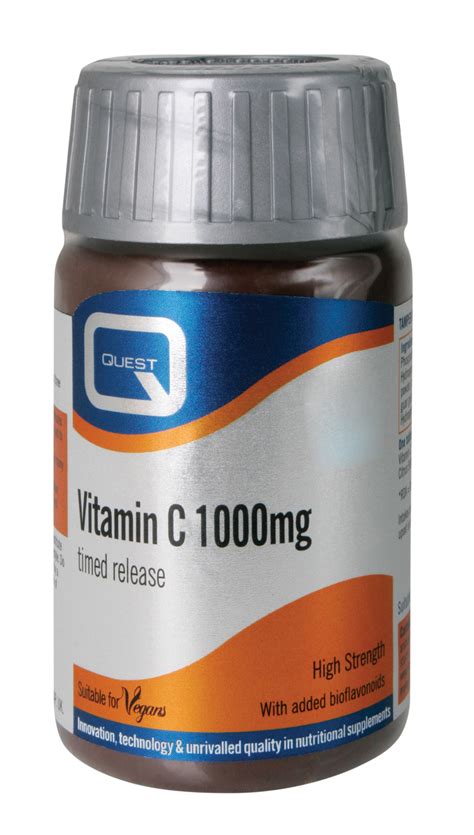 One type isn't necessarily better than the other because all. Quest Vitamin C 1000mg Supplements: Timed Release ...