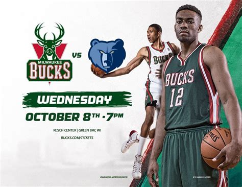 Tickets For The Bucks Preseason Game At Green Bays Resch Center On