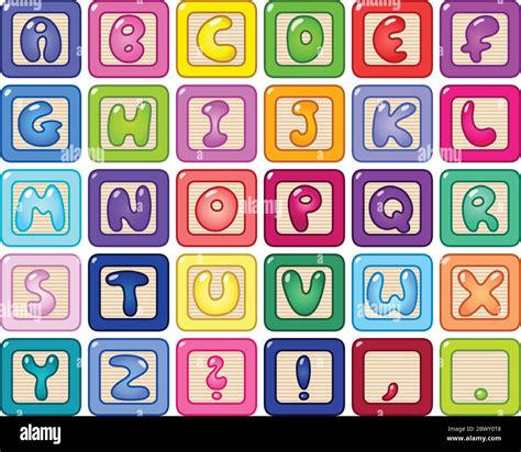 colorful alphabet blocks stock vector image and art alamy