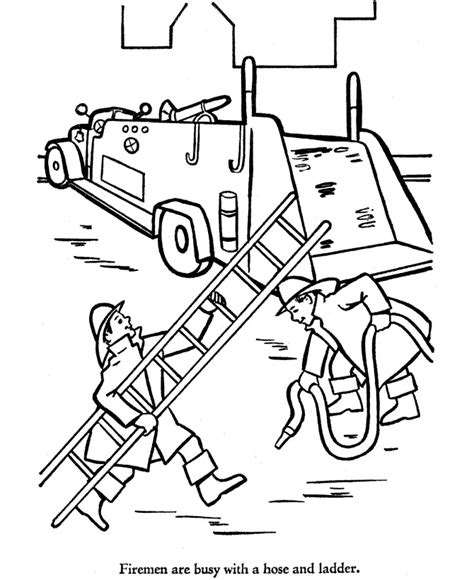 Printable Firefighter Coloring Page 14 Kidszin