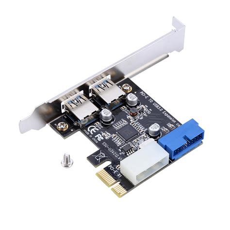 Subito a casa e in tutta sicurezza con ebay! USB 3.0 PCI E Expansion Card Adapter External 2 Port USB3.0 Hub Internal 19pin Header PCI E Card ...
