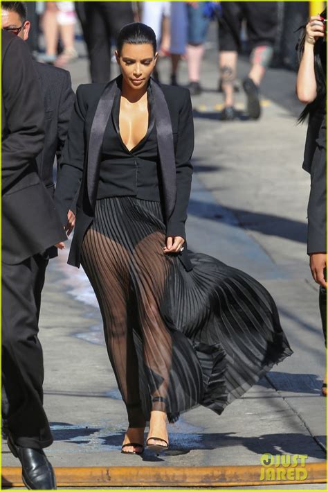 Kim Kardashian Wears A Totally See Through Skirt For