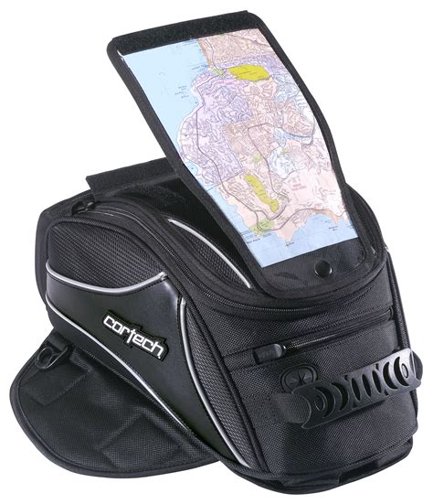 Removable and replaceable map pocket. Cortech Super 2.0 12-Liter Magnetic Tank Bag - RevZilla