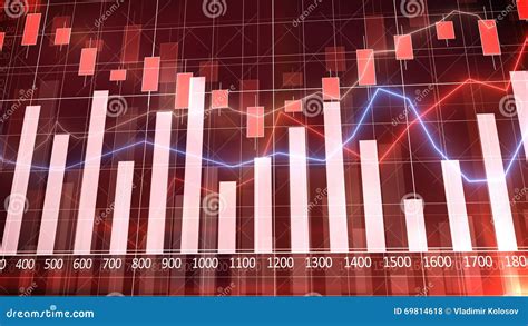 Stock Market Graph And Bar Chart Stock Illustration Illustration Of