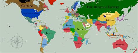 Map Of The World As The Italian Empire Paradoxplaza