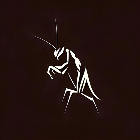 Premium Ai Image Impetuous Praying Mantis In Logo Design