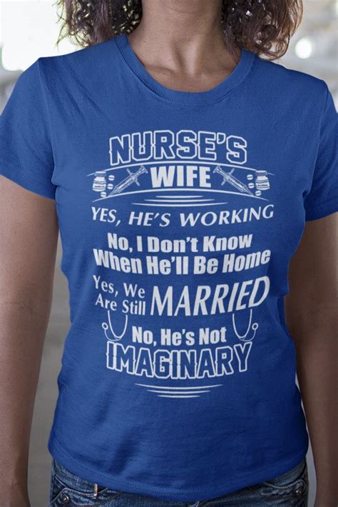 My Nurse Husband Is Not Imaginary Nurse T Design Available On