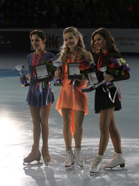 Evgenia Medvedeva Elena Radionova Adelina Sotnikova At The 2015 Rostelecom Cup Фигурное