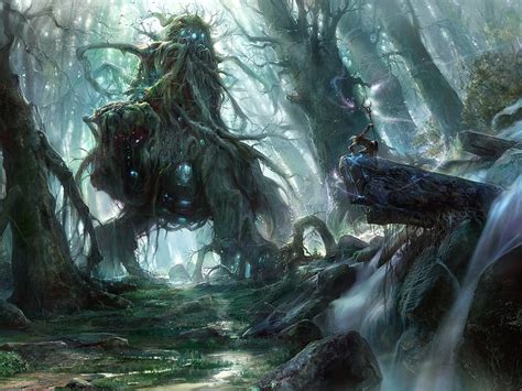 Online Crop Illustration Of Forest Fantasy Art Swamp Trees