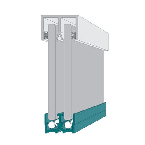 Bottom Track For Glass Sliding Door System 2250mm Aluminium