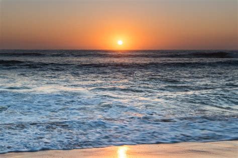 Clear Skies Sunrise Seascape With Sun Stock Photo Image Of Landscape