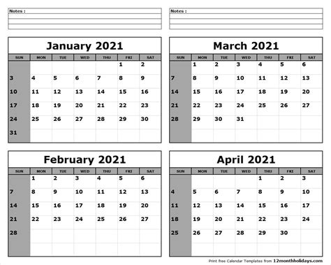 Jan Feb March Calendar 2021 Best Calendar Example