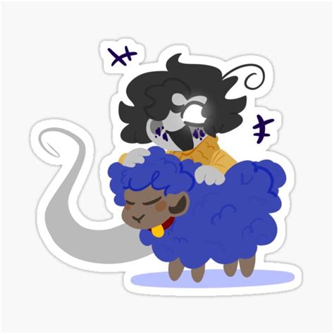 Ghostbur And Friend The Sheep Sticker For Sale By Dipsamudoo Redbubble