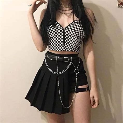 Goth Pleated Shorts Skirt Outfits Fashion Fashion Outfits
