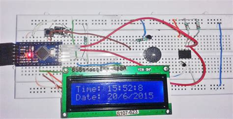 Arduino Based Digital Clock With Alarm Using 1602 Lcd 4 Steps Images