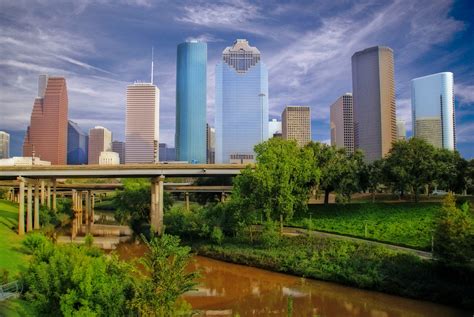 Filedowntown Houston And Buffalo Bayou Wikipedia The Free