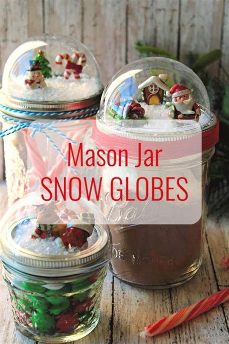 Diy Mason Jar Snow Globes Tutorial Jars Snow Mason Jar Crafts Mason