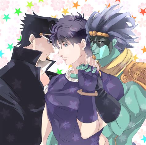 Kujo Jotaro Jonathan Joestar And Star Platinum Jojo No Kimyou Na