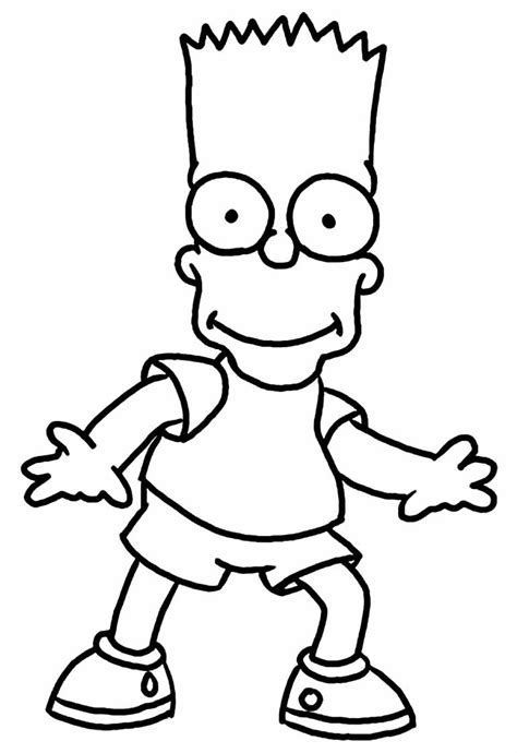 Bart Simpson Para Pintar 50 Desenhos Dos Simpsons Para Colorir Como