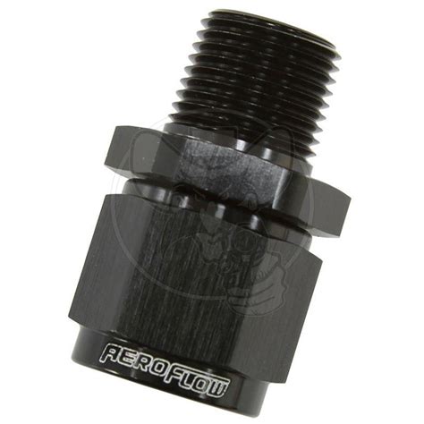 Af916 08 06blk Aeroflow Straight Male 38 Npt To 8an Female Fitting