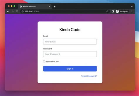 Styling A Login Page With Tailwind Css Kindacode