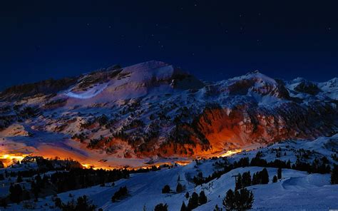 Nighttime In The Mountains Mountains At Night Mountain Wallpaper