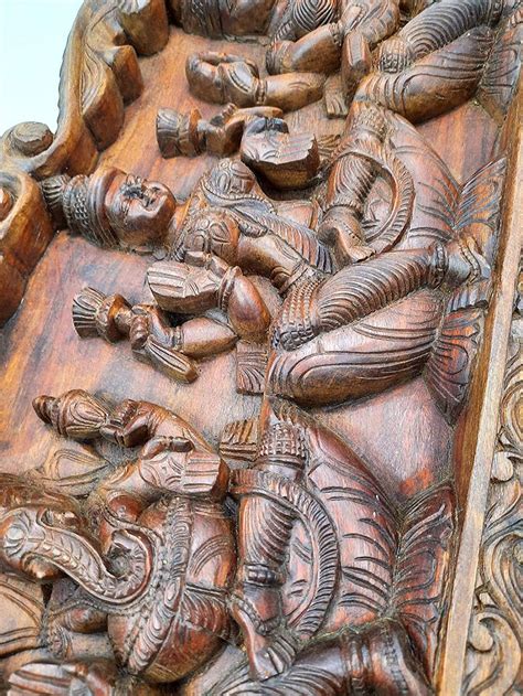 Wooden Carved Antique Wall Panel Indian Artistic Rare Wall Etsy