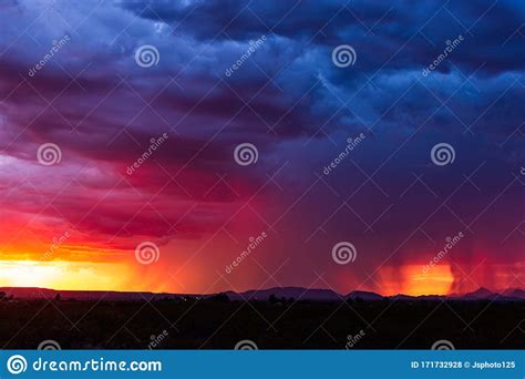 Dramatic Stormy Sky At Sunset Stock Photo - Image of clouds, color ...