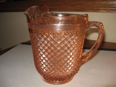 Pink Depression Glass Miss America Pattern Pitcher With Ice Lip