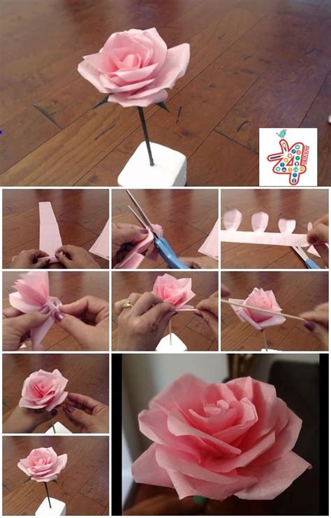 Flora makes a house feel like a home! DIY Paper Flower Step by step making tutorials - K4 Craft