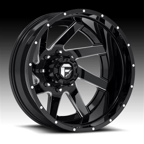 Fuel D265 Renegade Dually 2 Pc Matte Black Milled Truck Wheels Rims