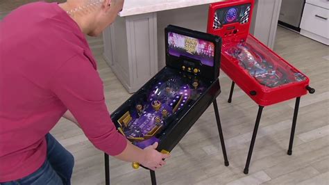 Standing Or Tabletop Electronic Pinball Game W Lights And Sounds On Qvc