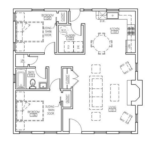 30x30 House Plans Optimal Kitchen Layout