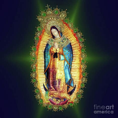 Our Lady Of Guadalupe Mexican Virgin Mary Aztec Mexico Mixed Media By Juan Diego