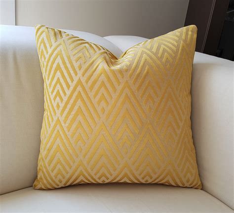 Yellow Pillow Coversluxury Yellow Gold Designer Cushiondecorative