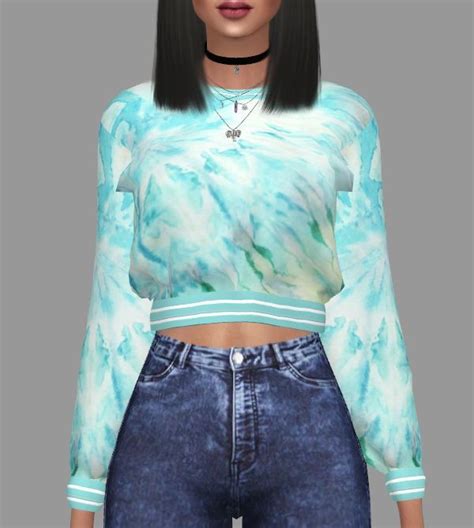Kenzar Sims Marigold Sweatshirt Retextured Sims 4 Downloads Sims