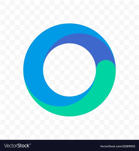 Circle Blue Round Icon Royalty Free Vector Image