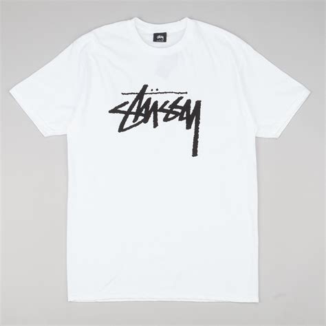 Stussy Stock T Shirt White Flatspot