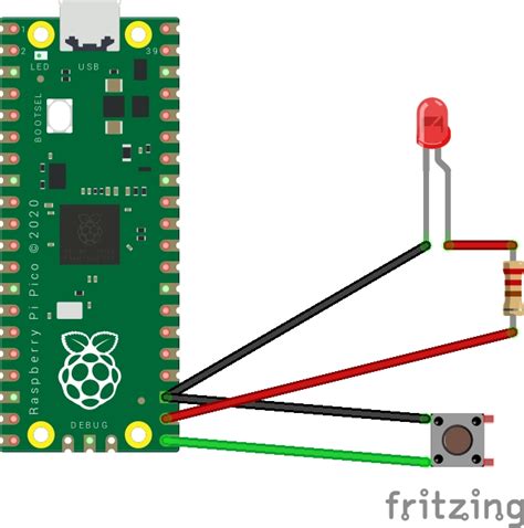 Switch Button And Raspberry Pi Pico Wiring And Micropython Code