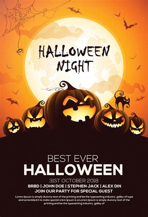 Free Halloween Party Invitation Flyer Template F Halloween Flyer